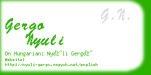 gergo nyuli business card